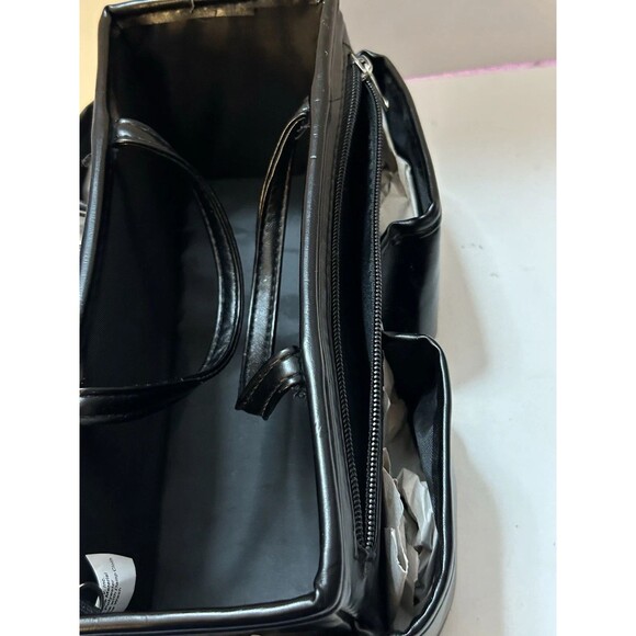 Purse Make Up Organizer Insert Handles & Pockets Black Ready Set Go organizer - Picture 3 of 11